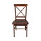 International Concepts Set of 2 X-Back Chairs with Solid Wood Seats, Espresso C581-613P - alternate 5